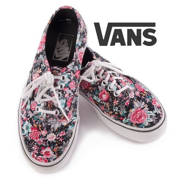 vans authentic floral print shoes
